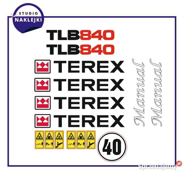Naklejki koparko ładowarka TEREX TLB840 nalepki Pozostałe mazowieckie Piaseczno sprzedam