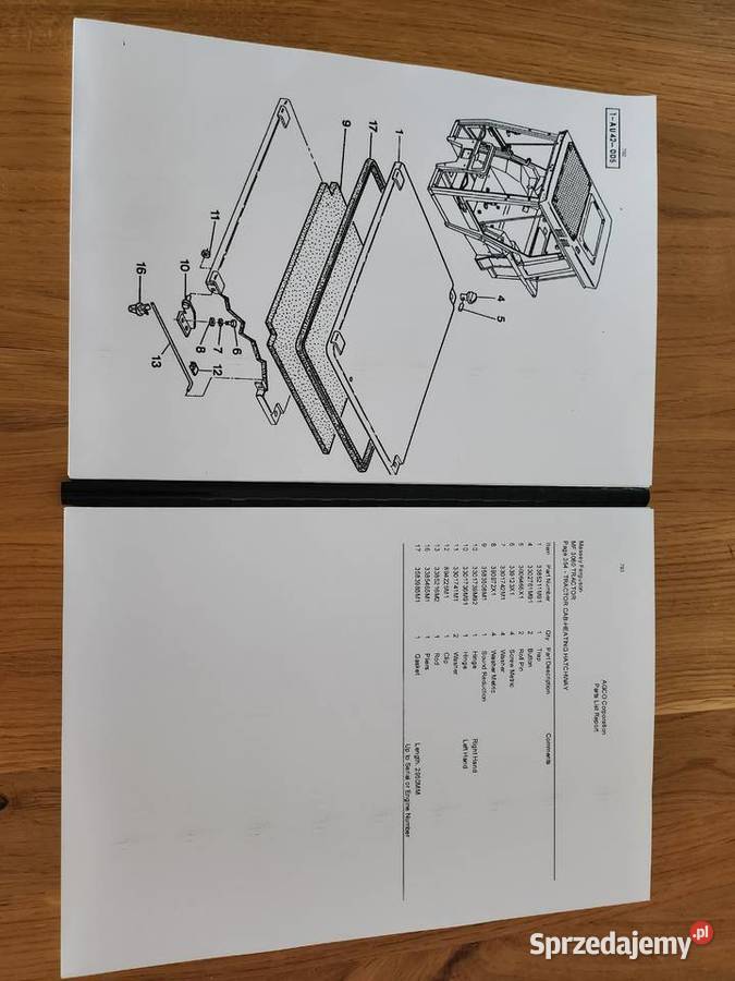 Katalog części Massey Ferguson 3080 Książki i Podręczniki