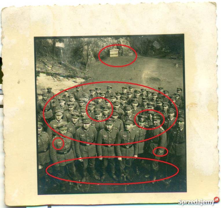 Stare zdjęcie rekruci żołnierz niemiecki grupowe Ostrów Wielkopolski