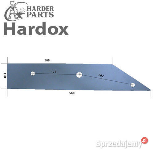 Płoza krótka HARDOX 43201152L części do pługa Suwałki