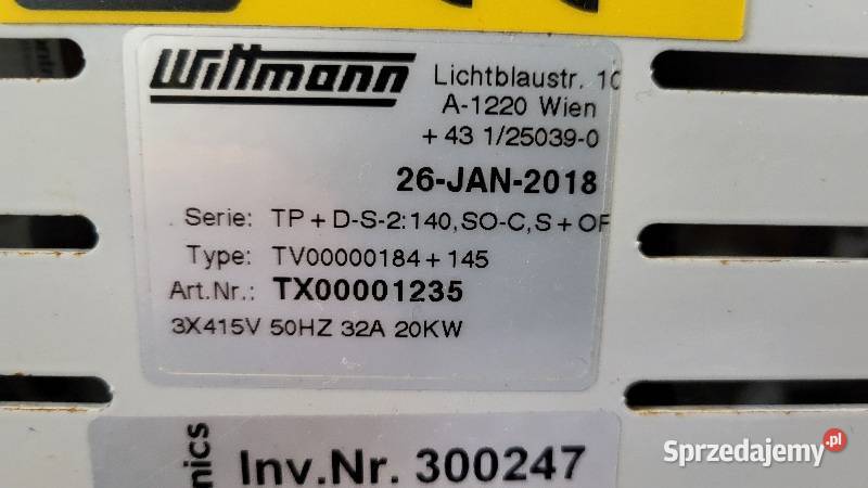 Termostat Wittmann na dwie fprmy wtryskowe Biznes i Przemysł Białogard