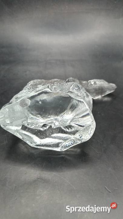 Zabytkowy przycisk do papieru szklany niedźwiedź Zamość