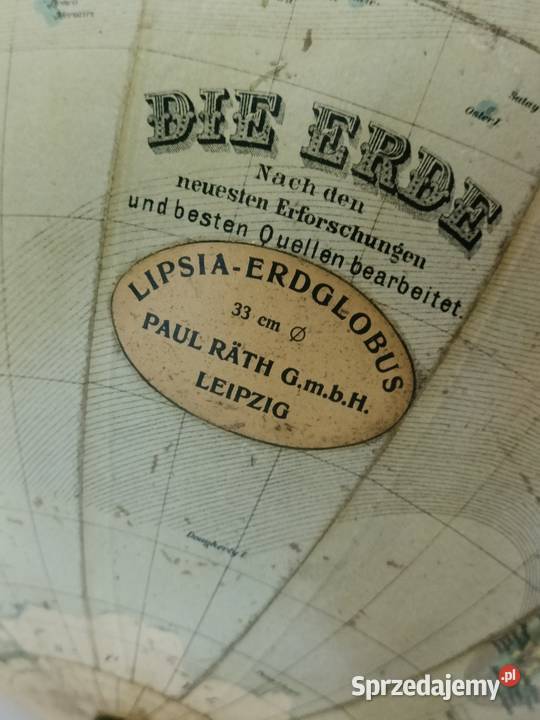 Zabytkowy globus LipsiaErdglobus z Pracowni Paul sprzedam