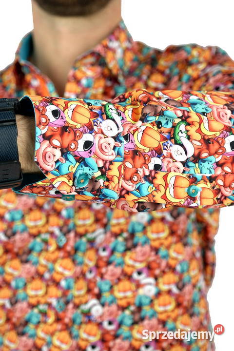 DANIEL BESSI Koszula Męska Fb032 Kolorowa wielkopolskie Ostrów Wielkopolski