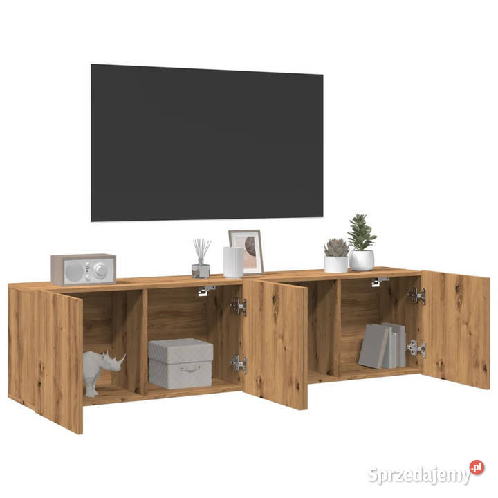 Ścienne szafki TV 2 dąb artisian 80x30x41 sprzedam