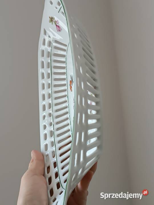 Ażurowy porcelanowy duży koszyczek Gorlice