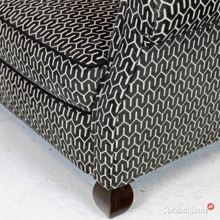 Klubowy fotel uszak z podnóżkiem lata 30 Polska wielkopolskie Swarzędz sprzedam