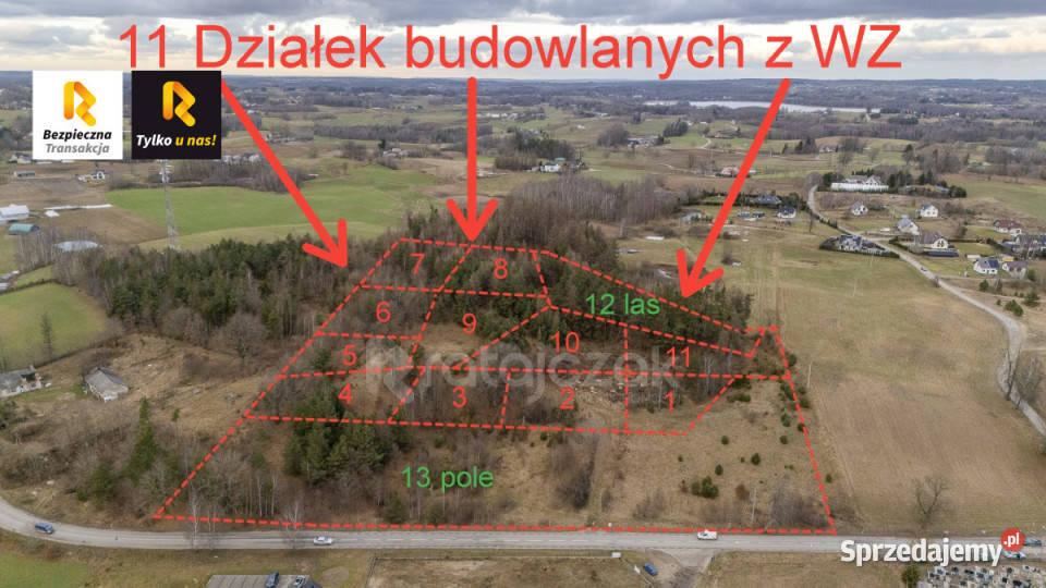 sprzedaży gruntu 1000m2 Pomieczyno sprzedam