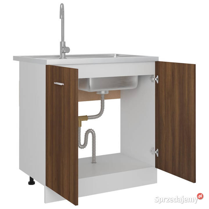 Szafka pod zlewozmywak brązowy dąb 80x46x815 Warszawa