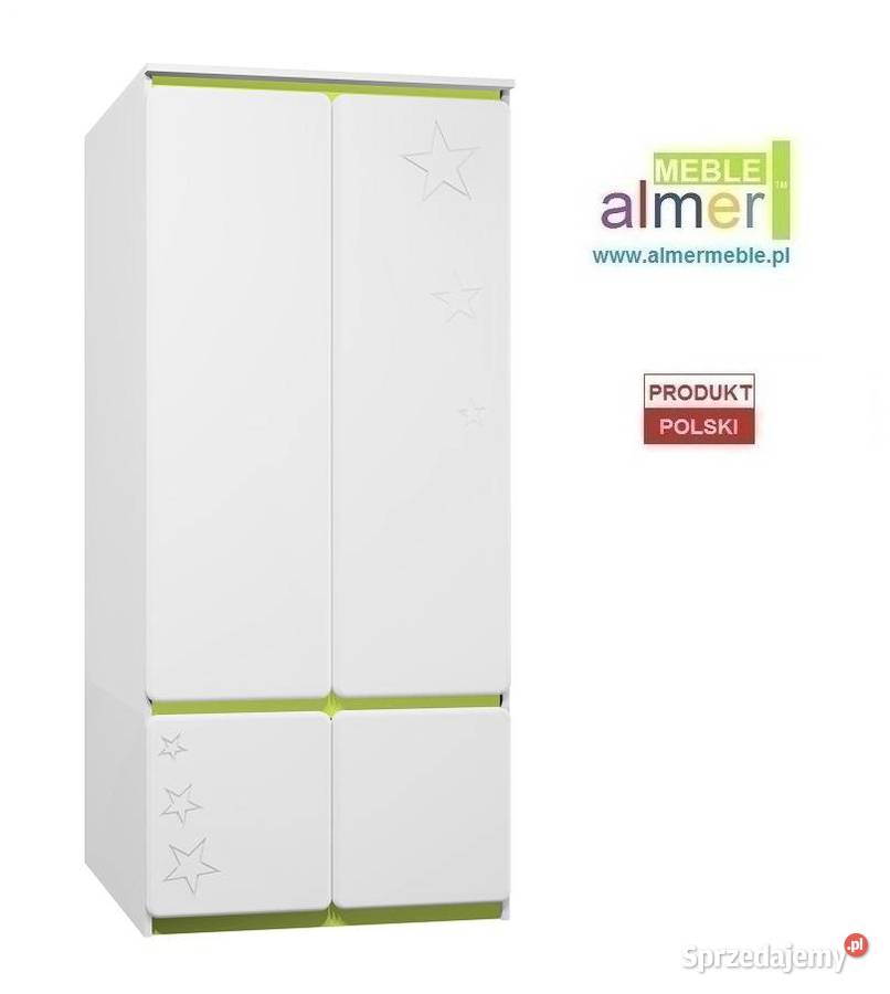 szafa klasyczna biała STARS MDF C16 90x55 w200 Kościan