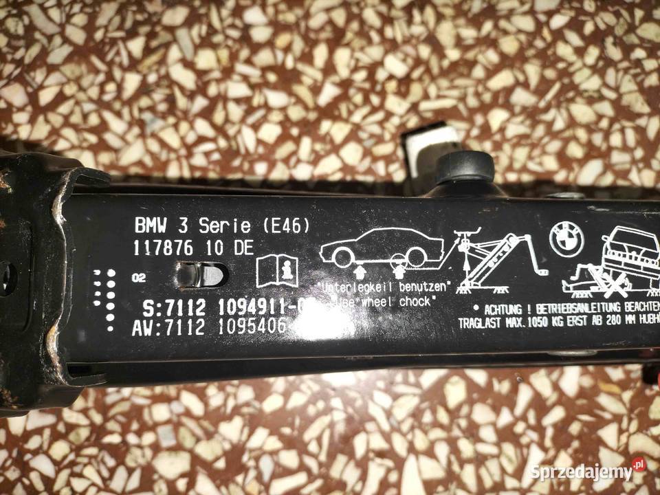 Fabryczny podnośnik BMW E46 E60 e61 e63 e64 E65 Motoryzacja Poręba