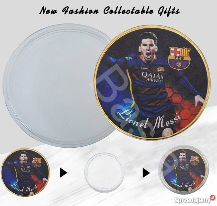 Lionel Messi Barcelona Moneta Medal Złoto 24 Sosnowiec
