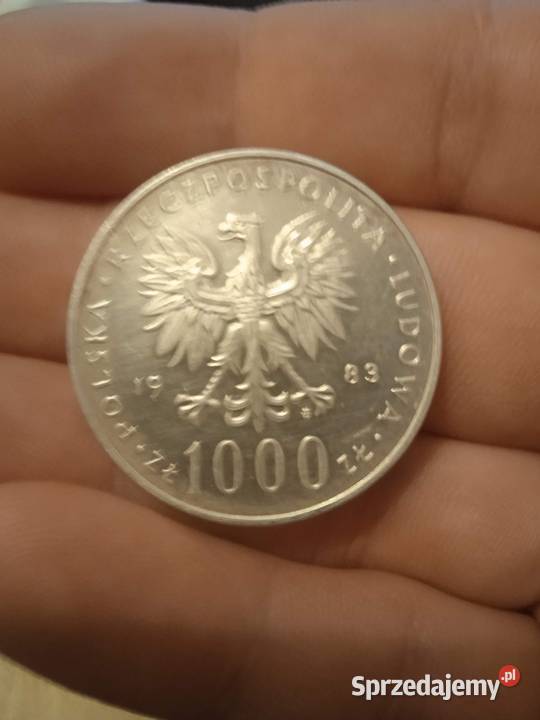Moneta 1000 Jan Paweł II 1983 Kielce