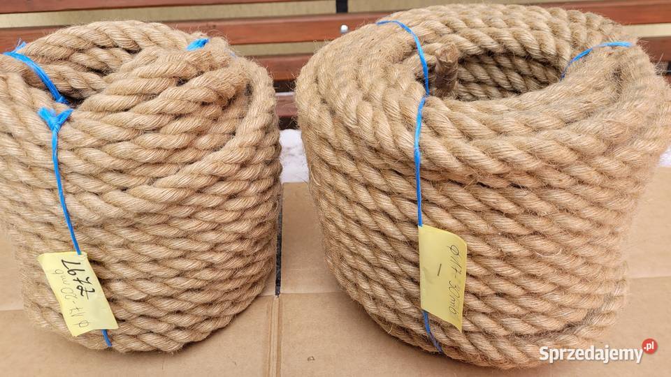 Lina jutowa 17mm 30m linka żeglarska Juta 100