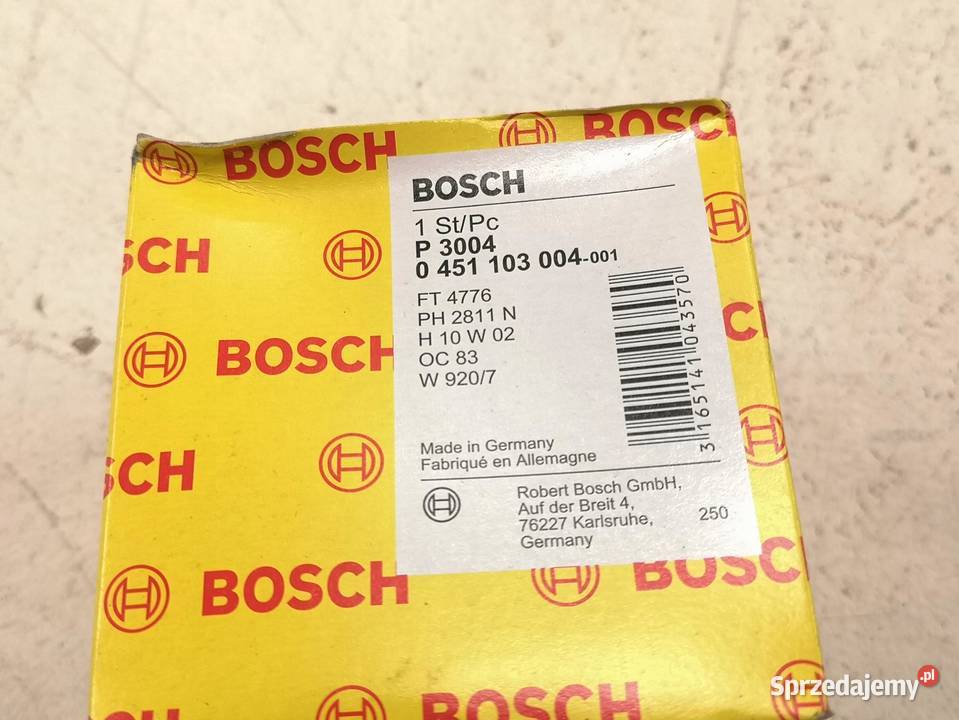 FILTR OLEJU TOYOTA RAV 4 III 20 2013 NOWY BOSCH