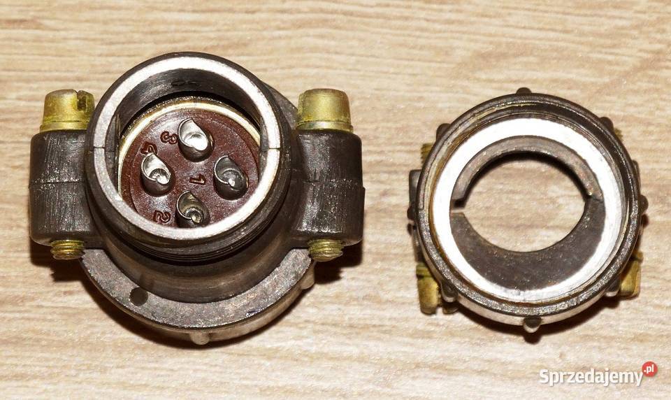 Złącze wtyk żeński przemysłowy wojskowy 4 piny