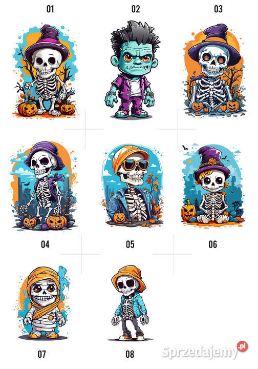 Grafiki Wektorowe Halloween do Nadruków na Pozostałe