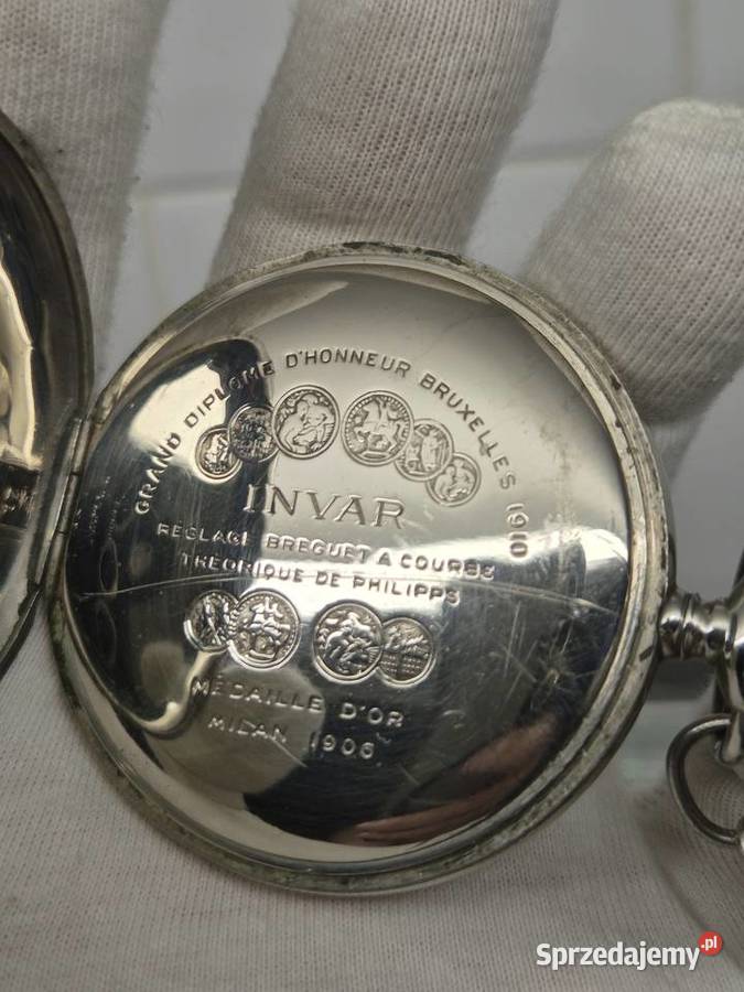 Rzadki zegarek kieszonkowy Invar SWISS