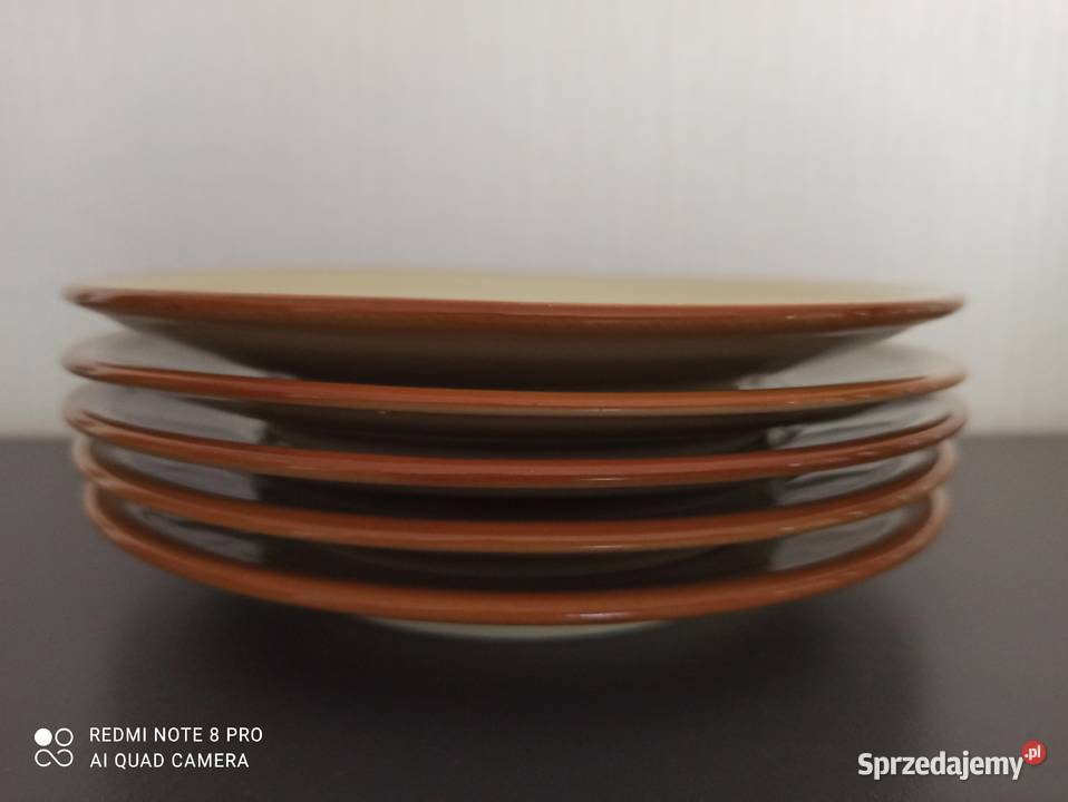 Talerze deserowe porcelit Tułowice 5 Warpechy Stare