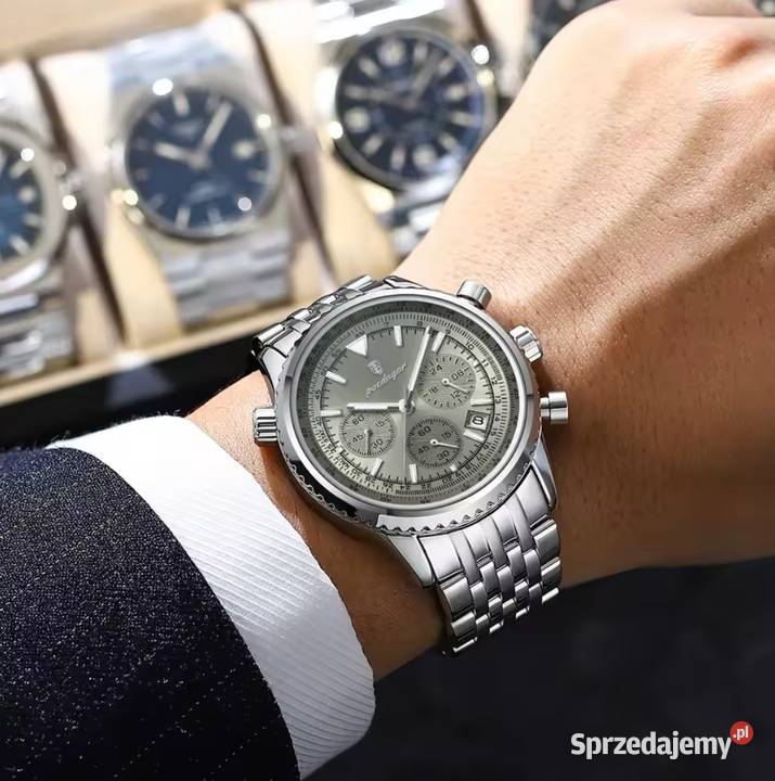 NowyZegarek męski kwarcowy Datownik Chronograf