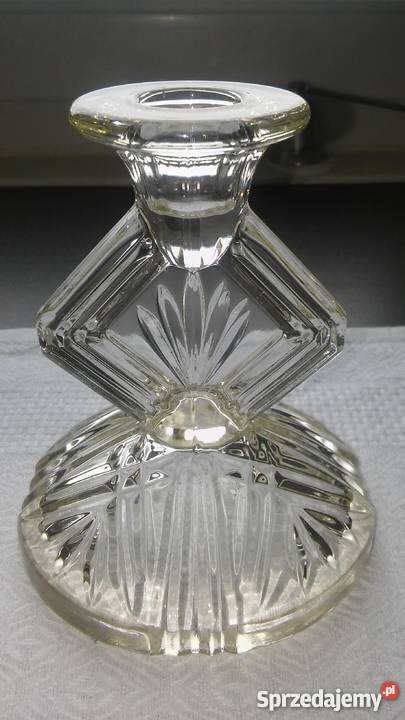 Dwa świeczniki szkło na prezent średnia wysokość Gdańsk