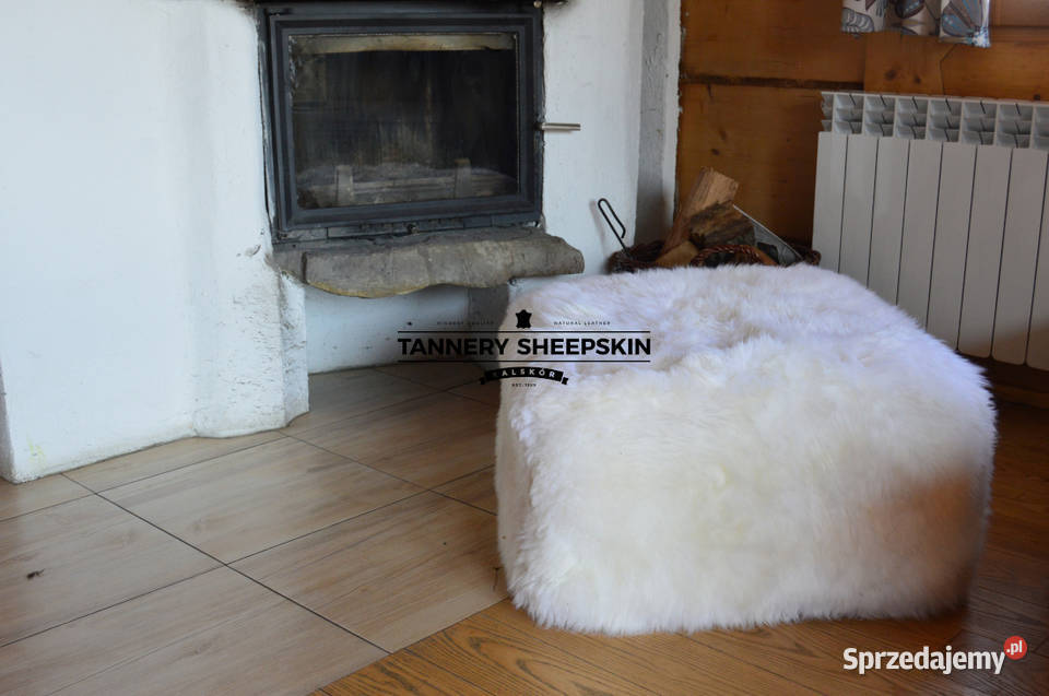 Pufa Skóra Owcza Naturalna Fotel Pufa Skóry małopolskie Szaflary