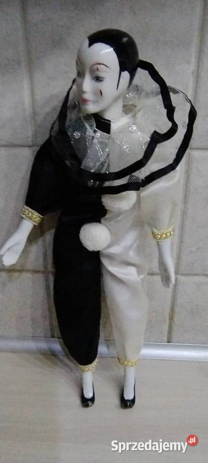 Arlekin włoski z porcelany Lublin