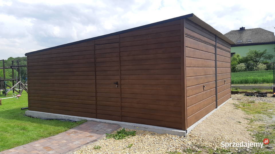 Garaż Blaszany Jednospadowy 6x6m Garaże Blaszane Leszno