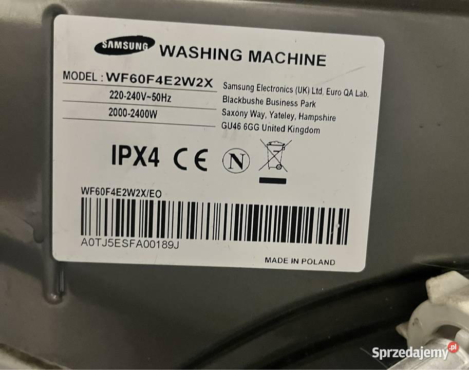 Pralka Samsung Eco Bubble 6 mazowieckie sprzedam