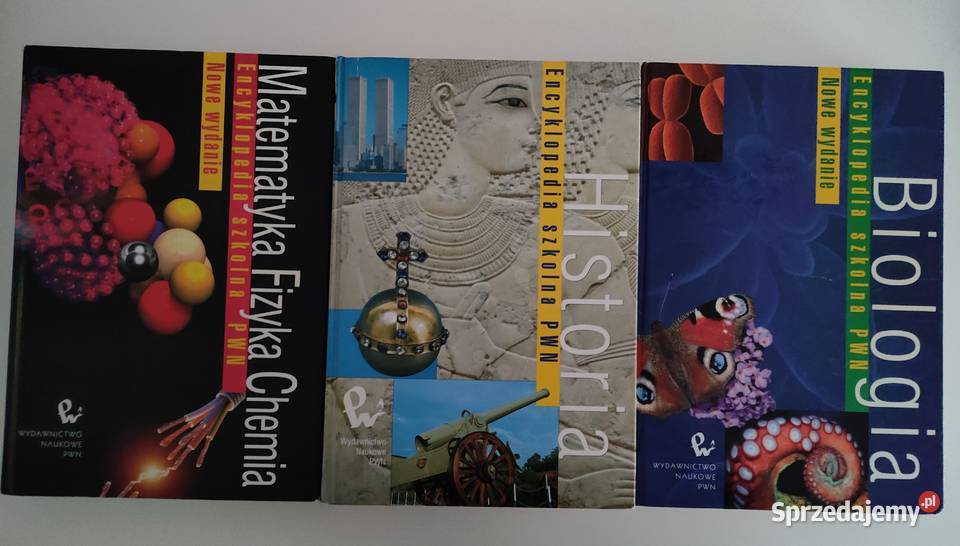 Encyklopedia szkolna PWN 3 tomy twarda