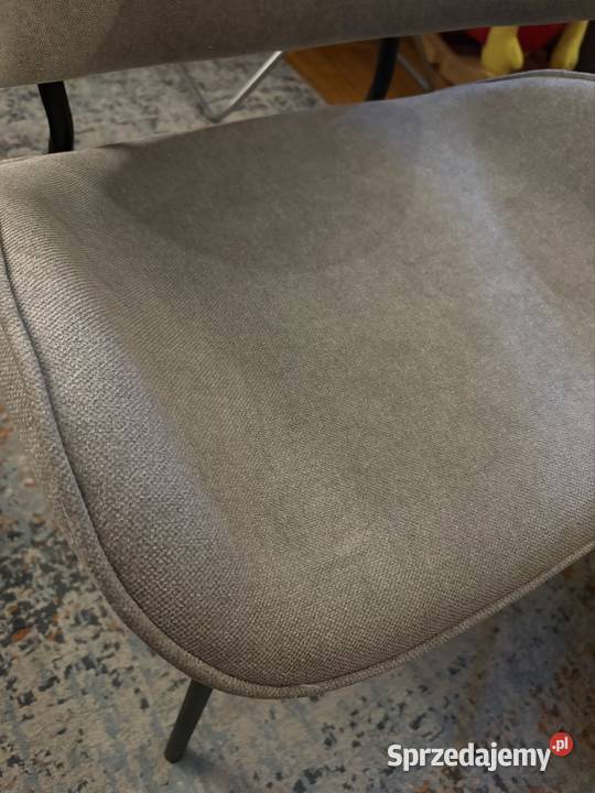 Krzesła tapicerowane do jadalni Jasnoszare 2 dolnośląskie Wrocław sprzedam
