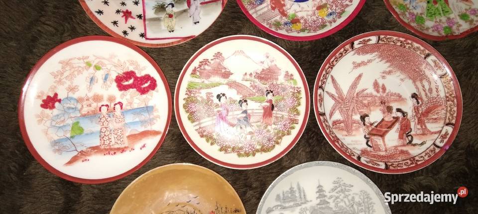 porcelana orientalna Osiem talerzyków Sejny sprzedam