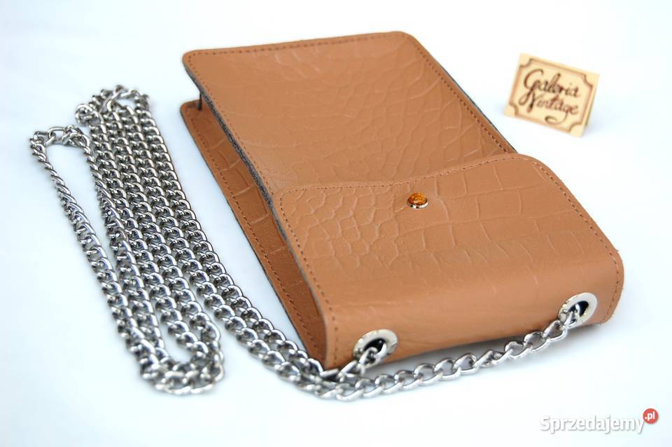 Batycki saszetka damska na telefon skórzana 3cm Torby i torebki lubelskie Lublin