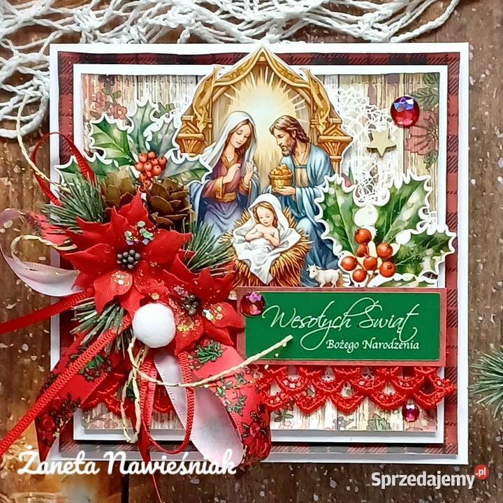 Kartka świąteczna klasyczna Boże Narodzenie Mszana Dolna