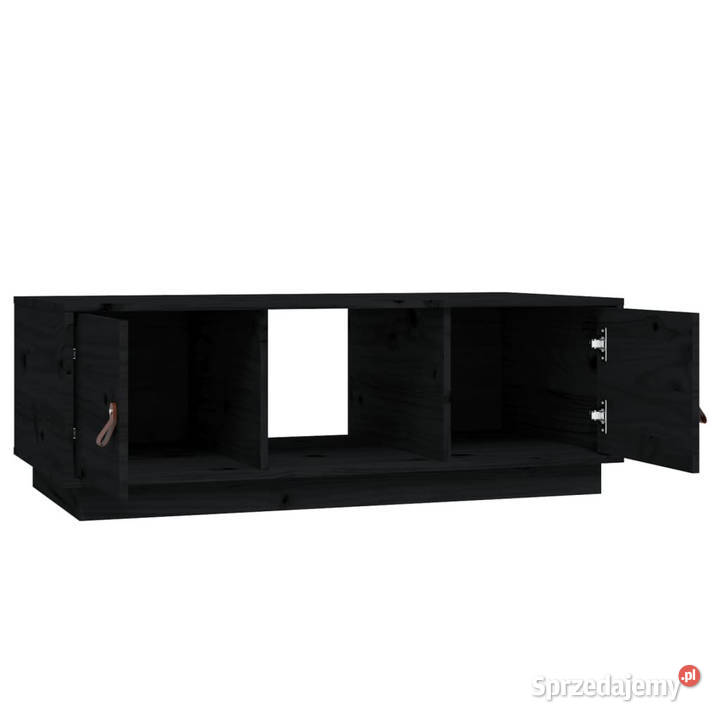 Stolik kawowy czarny 100x50x35 lite drewno Warszawa
