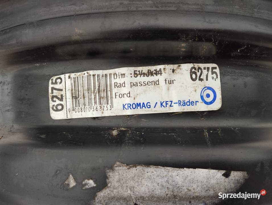 Felga Ford 14 4x108 55J ET475 Fiesta KFZ 633mm Kamieniec