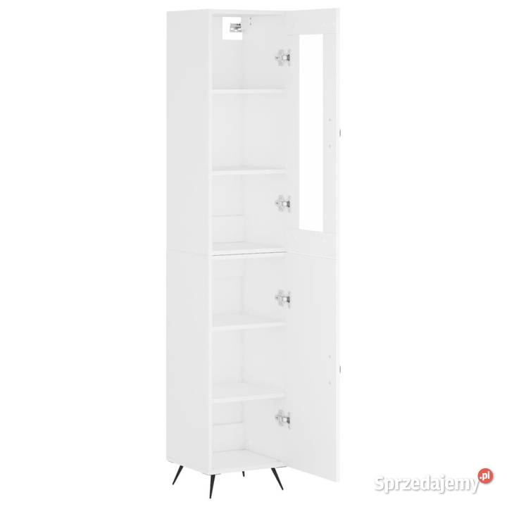 Wysoka szafka biała 345x34x180 materiał Warszawa