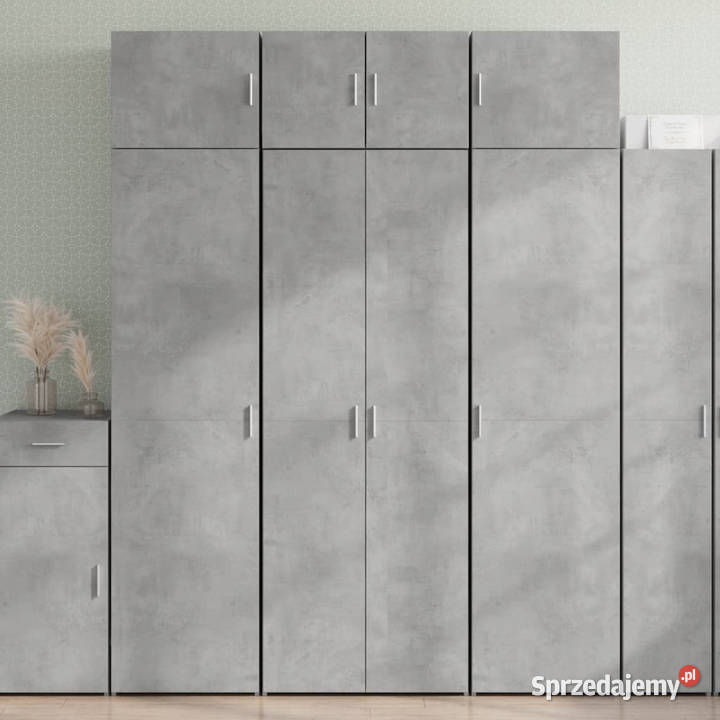 Wysoka szafka szarość betonu 70x425x185 Warszawa