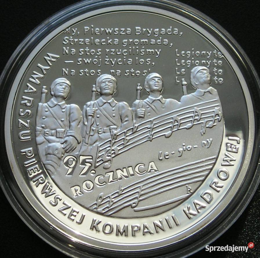 Polska 10 złotych 2009 SREBRO Pierwsza Kadrowa Kolekcje Łódź