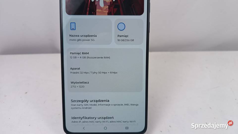 Smartfon MOTOROLA Moto G86 Power 5G 12256GB Motorola Katowice
