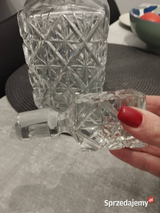Karafka kryształowa PRL Vintage Czeladź