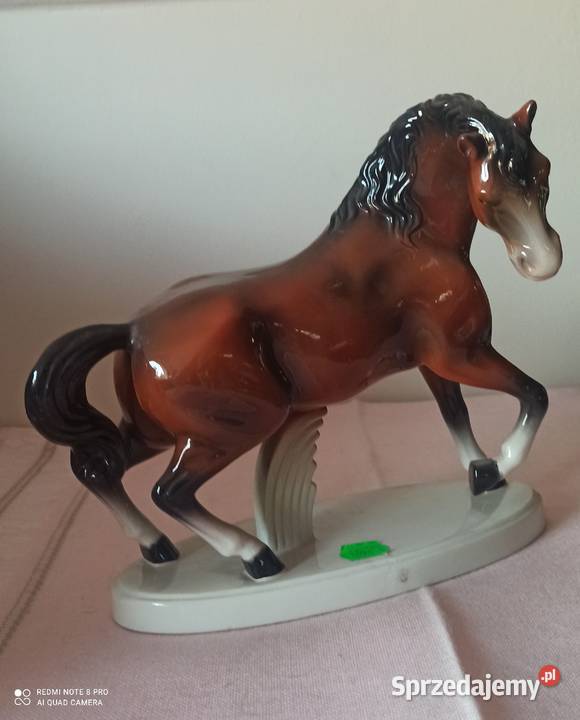 Piękny Koń Figurka Porcelana Made in Portugalia Gdańsk
