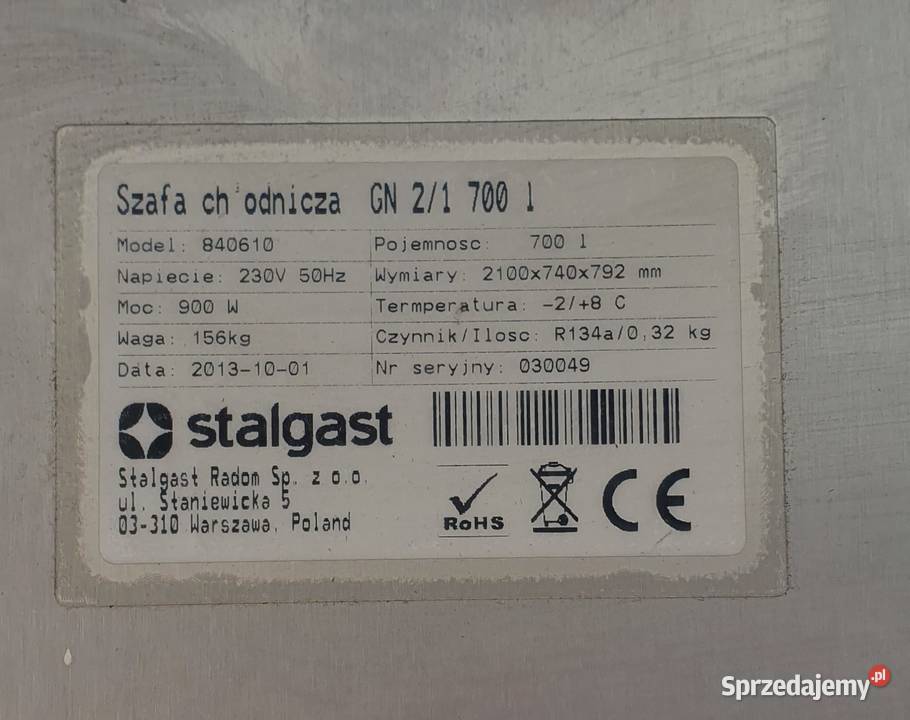 Szafa chłodnicza 222530 Warszawa sprzedam