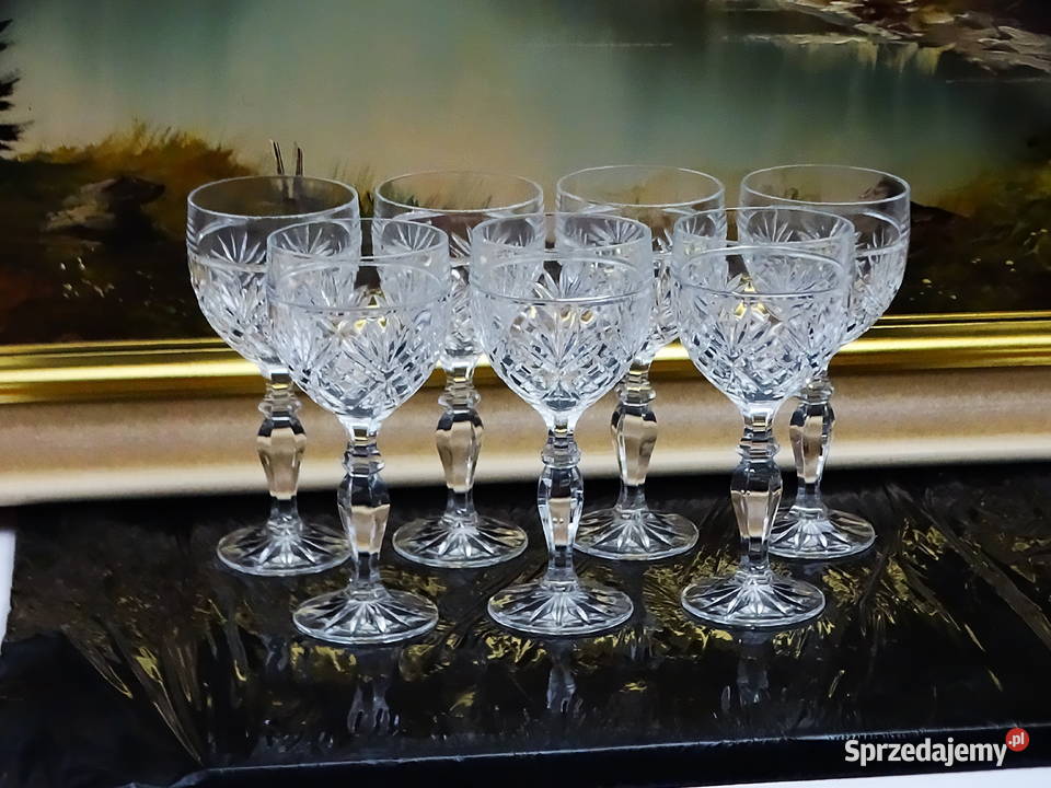 Kieliszki kryształowe zestaw 6 sztuk ręcznie Biłgoraj