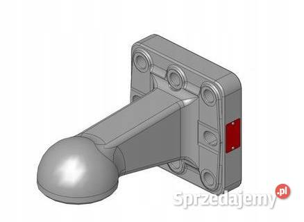 Zaczep kulowy ucho dyszla K80 145x145 flanszowy Kamionna