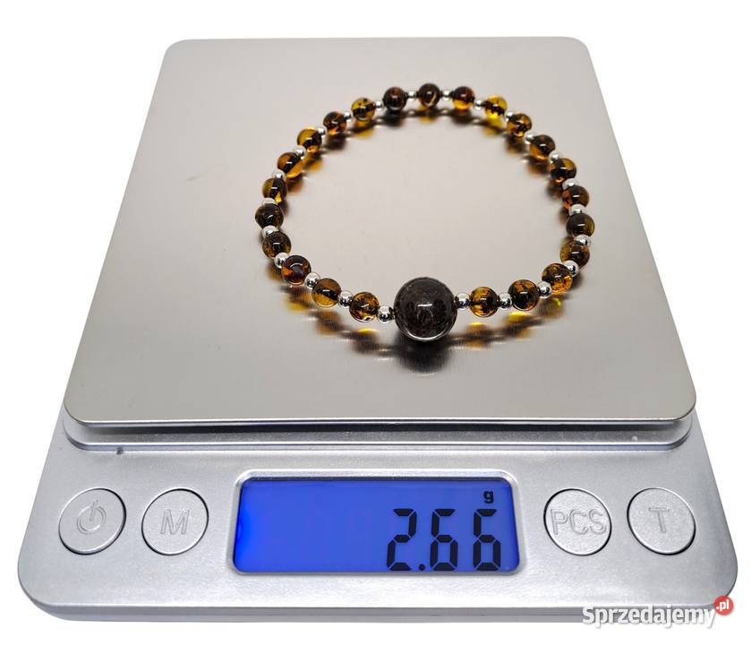 Bransoletka BURSZTYN bałtycki cytryna inkluzje