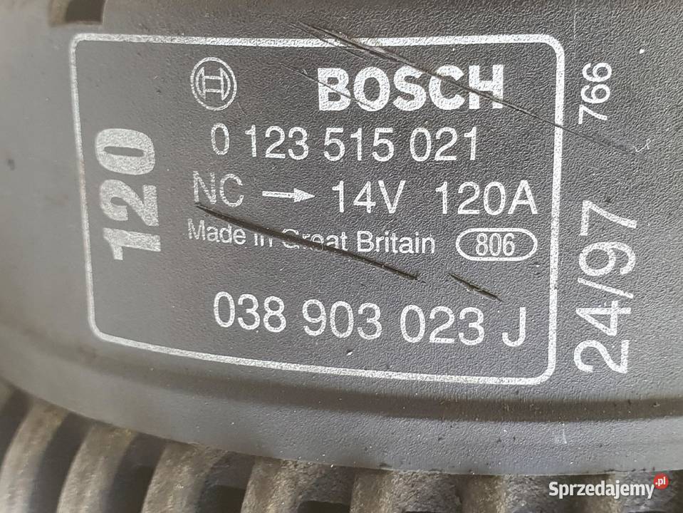 ALTERNATOR Audi A3 8L Golf IV 19 TDI 0123515021 Rudka