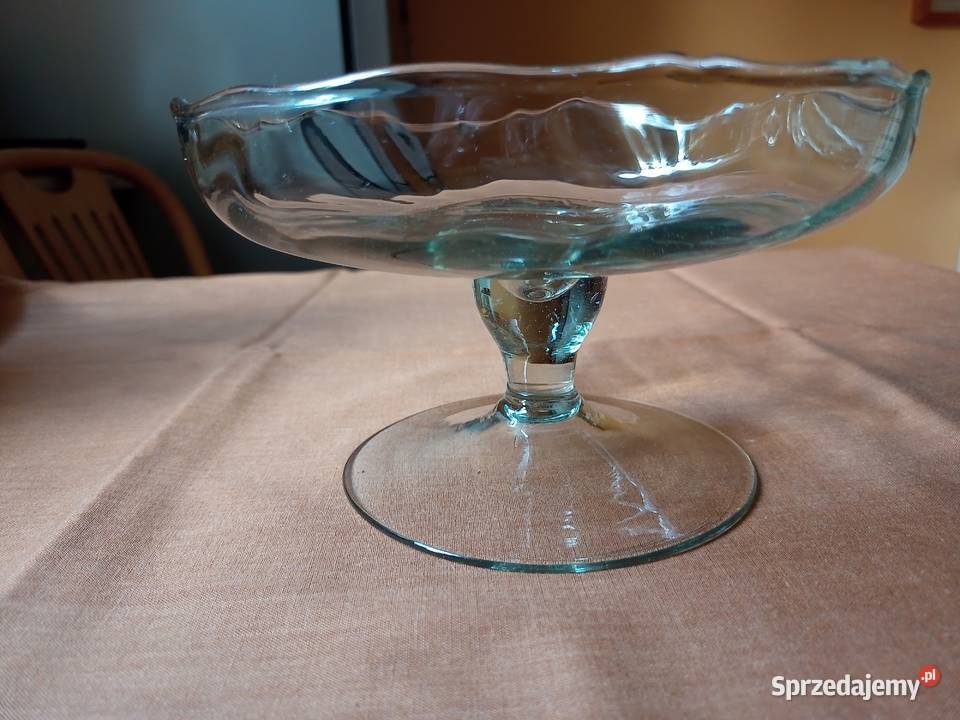 Szklana patera na nóżce Częstochowa sprzedam