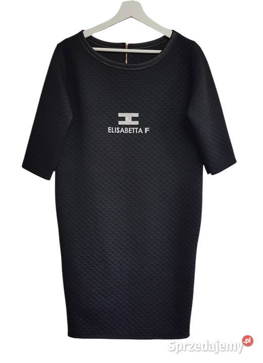 Damska elegancka pikowana sukienka prosta czarna Chrzanów sprzedam