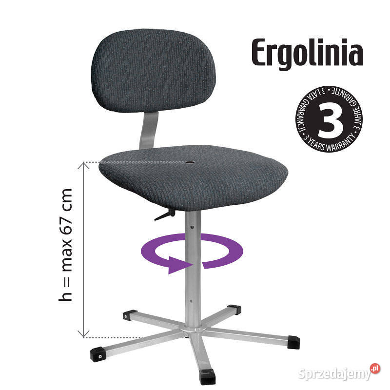 Ergolinia Krzesło szwalnicze obrotowe sprzedam